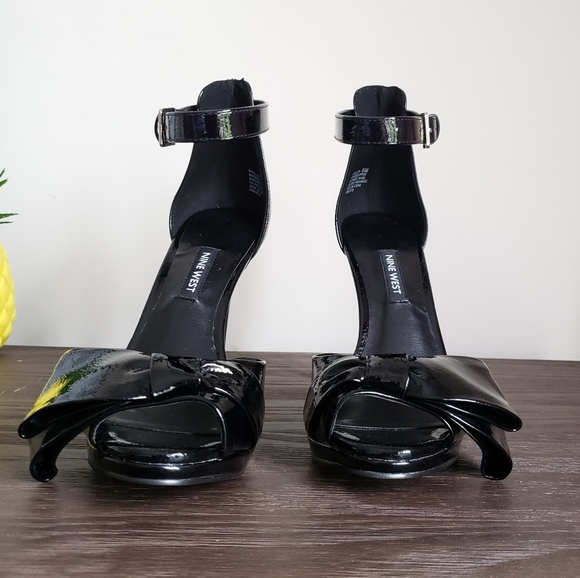 New nine west women's black dress sandals sz 6 1/2 - Picture 4 of 8